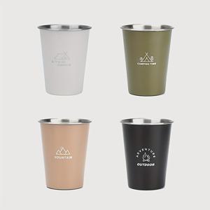 TEMU 스테인리스 스틸 캠핑 머그컵 4pcs 세트, 250ml/350ml 휴대용 음료컵, 그래픽 패턴, 야외 활동에 이상적, 발렌타인데이, 추수감사절, 크리스마스, 할로윈, 새해, 캠핑 액세서리 선물