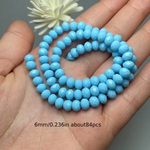 TEMU 4/6/8mm 호수 파란색 다면체 비즈 - 반짝이는 컷 다면체가 있는 밝은 파란색 원형 비즈, 보석, 헤어 액세서리 등에 완벽한 보석 만들기 용품|밝은 파란색 비즈| 부드러운 텍스처