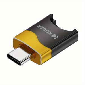 TEMU KODAK Type-C 3.0 TF 카드 리더기 LED 표시등 지원, TF/Micro SD/Micro SDHC/Micro SDXC 최대 2TB 지원, Windows/Mac OS/Android 시스템 컴퓨터 및 스마트폰 호환 T330