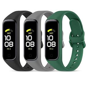 TEMU 삼성 갤럭시 피트 2용 교체 밴드, 남녀 모두에게 적합, 삼성 갤럭시 피트 2 SM-R220과 호환되는 실리콘 스포츠 밴드 3개 팩 포함