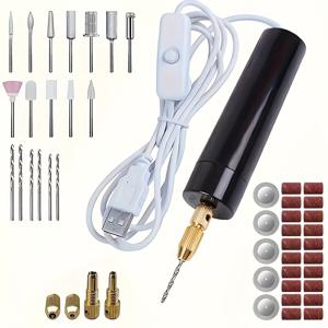 TEMU HOTU 48개 USB 전원 전동 드릴 & PVC 재질 - 보석, 비즈 및 공예품에 구멍 뚫기에 이상적 - 목걸이 및 귀걸이 제작에 완벽, 공예 도구 | 모던 공예 | 내구성 좋은 공예 도구, 주얼리 제작 용품