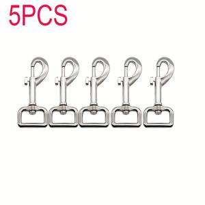 TEMU 5pcs 자인 합금 스냅 후크, 애완 동물 리드, 열쇠, 가방 및 하이킹을 위한 분리 가능한 360° 회전 스프링 클립