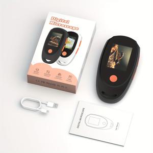 TEMU 500배 확대 휴대용 디지털 현미경 (2인치 스크린, 사진 및 비디오 녹화 기능, USB 현미경, 노트북 호환). 탐험, 여행 및 야외 과학 활동에 적합