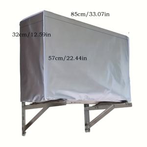 TEMU 1개 야외 에어컨 실외기용 커버, 방한 및 방풍 에어컨 커버, 범용 실외기 먼지 커버, 에어컨 실외기 보호 커버, 사계절 사용 가능