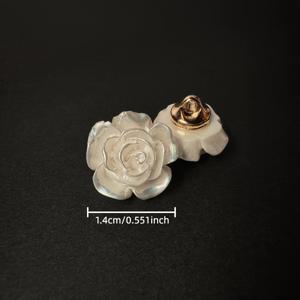 TEMU 빈티지 3D 장미 모양 단추 5개 세트, 14mm, 수제 의류 액세서리용, 창의적인 장식 단추, 빈티지 단추, 정장, 코트, 유니폼, 셔츠, 재킷, DIY 가방 액세서리에 적합