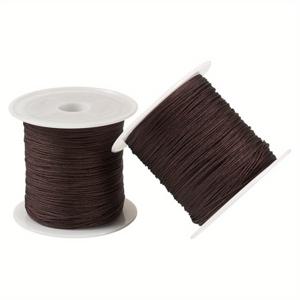 TEMU 2롤 나일론 중국 매듭 끈, 쥬얼리 제작용 나일론 끈, 직경 0.4mm, 약 30.62~32.81야드(28~30m)/롤, DIY 팔찌, 목걸이, 비즈 액세서리, 재료, 수제 크리스마스 장식, 브레이드, 비즈 끈 & 실용