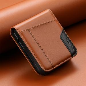 TEMU 휴대폰 케이스 - RFID 차단 인조 가죽 지갑 케이스 (삼성 갤럭시 Z 플립 7 6 5 4 3 5G A 호환, 카드 홀더 킥스탠드 플립 커버 휴대폰 지갑 가방)