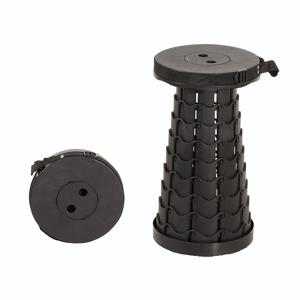 TEMU 181.44kg 고하중 휴대용 접이식 의자 겸 접이식 스툴 - 캠핑, 낚시, 하이킹에 적합한 인체공학적 하중 지지 스트랩이 있는 컴팩트하고 가벼운 디자인 - 내구성 있는 아웃도어 장비, 낚시꾼을 위한 완벽한 선물 (블랙)