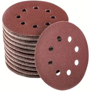 TEMU 100개 125mm 샌딩 디스크 60/80/100/120/150/180/240/320/400/600/800/1000 그릿 5인치 디스크 패드 후크 앤 루프 오비탈 샌더용