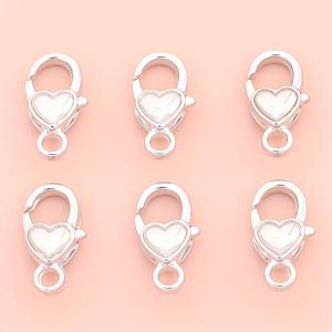TEMU 15개 복숭아 하트 로브스터 걸쇠 주얼리 걸쇠 하트 로브스터 걸쇠 주얼리 추가 아연 합금 추가 목걸이 팔찌 키체인 휴대폰 체인 수제 공예 주얼리 제작 추가