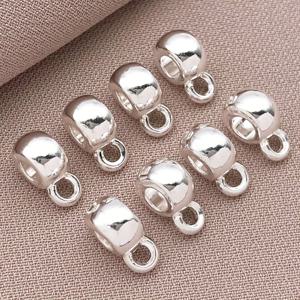 TEMU 구리 18K 골드 도금 고내광성 펜던트 스페이서 비즈 8개, 핸드메이드 DIY 팔찌 목걸이 구슬 꿰기 펜던트 루즈비즈 주얼리 액세서리 재료
