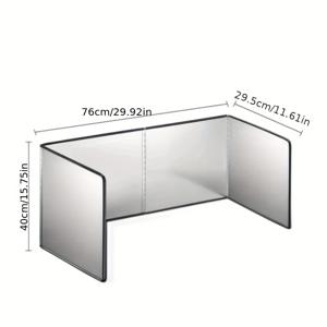 TEMU 접이식 스테인리스 스틸 튀김 방지 가드 - 튼튼한 논스틱 오일 튀김 방지 스크린, 스토브, 오븐, 프라이팬용 오일 방지 디자인, 접이식 주방 튀김 방지 가드 - 세척이 용이한 표면
