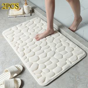 TEMU 부드럽고 흡수력 좋은 미끄럼 방지 욕실 매트, PVC 바닥, 세탁기 사용 가능, 직사각형 - 그립 강화를 위한 텍스처 표면, 플리스, 샤워 매트 | 부드러운 바닥 커버 | 흡착 컵 베이스, 두꺼운 욕실 매트, 욕실 액세서리 & 데코, 대형 욕실 매트, 원형 욕실 매트, 홈 필수품, 홈 데코, 가정용 필수품