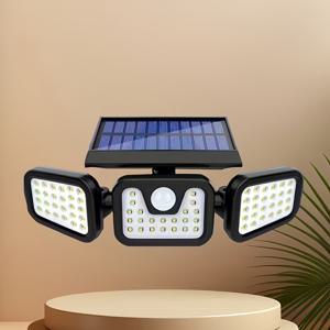 TEMU 74 LED 태양광 모션 센서 조명, 3단계 밝기 모드, IP44 - 야외 현관문, 마당, 차고, 파티오 벽등용 - 에너지 절약형, 반매입형 설치, 플라스틱 소재, 태양광 방식, 리모컨 없음