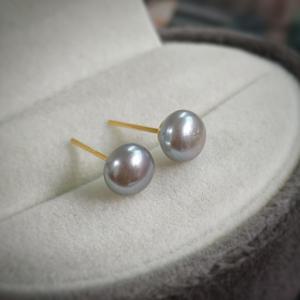 TEMU 2개 0.7cm 천연 담수 S999 순은 귀걸이 18K 금도금 여성용 저자극성