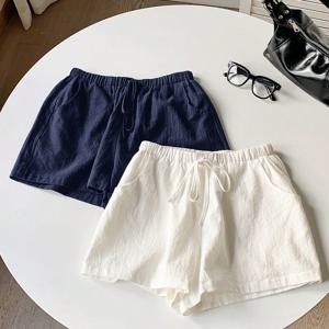TEMU 여성용 캐주얼 단색 반바지 세트 (허리 끈 및 포켓 포함). 휴가, 홈웨어 및 일상복으로 완벽합니다.
