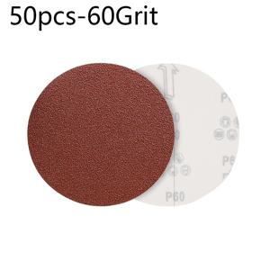 TEMU 5인치(125mm) 원형 사포 디스크 50개입 (구멍 없음), 입자 크기 60/80/100/120/150/180/240/320/400/600/800/1000, 광택용 샌딩 디스크