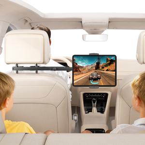 TEMU 22'' 확장 암 범용 차량용 태블릿 거치대 | 항공기 등급 알루미늄 재질, iPad, Galaxy, Fire HD, 4.7-12.9