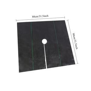 TEMU 15개입 천공 잡초 방지 커버재, 고강도 제초재, 60x60cm, 80x80cm, 투수성, 통기성, 수분 보존 토양 커버, 원예/잔디밭/채소밭/화단/조경용, 내구성 있는 부직포 지면 커버, 진입로와 안뜰용 범용