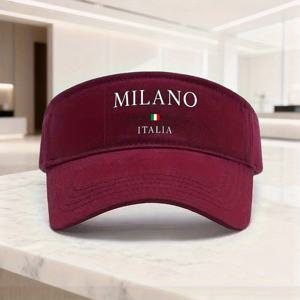 TEMU MILANO ITALIA 단색 무지 프린트 오픈탑 모자, 통기성 및 신축성이 뛰어난 높은 챙의 골프, 테니스, 낚시용 썬햇. 캐주얼한 휴일 선물, 데일리 액세서리, 남녀공용, 패셔너블하고 트렌디한 이탈리아 밀라노 스타일 썬바이저, 스포츠 및 자외선 차단용, 여름 필수품