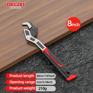TEMU DELIXI ELECTRIC 산업용 등급 조절 렌치 | CR-V 고탄소강, 정밀 용접 & 전체 열처리, 넓은 개방, 내장 스프링 자동 클램핑, 미끄럼 방지 편안한 핸들, 자동차 수리 등에 적합
