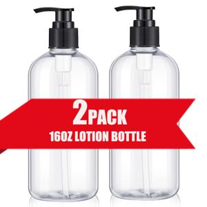 TEMU 샴푸 및 메이크업용 16 Oz/500Ml 빈 펌프 병 디스펜서 - 휴대용, 투명, 내구성 및 재사용 가능한 용기