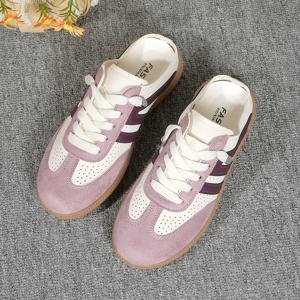 TEMU 소프트 빈티지 양면 멀 스니커즈, 여성 신발