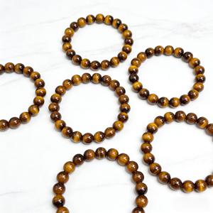 TEMU 3/6 세트 천연 타이거 아이 스톤 스트레치 팔찌 세트 - 6mm, 8mm, 10mm 비즈 팔찌, 남성, 여성 또는 중성 패션 추가에 적합, 15세 이상의 사람에게 적합, 발렌타인데이 선물, 기념일 선물