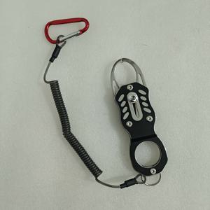 TEMU 휴대용 스테인리스 스틸 어류 집게 잠금장치 낚시 태클 입술 집게 도구 물고기 조절기 녹 방지 휴대용 낚시 용품 1개