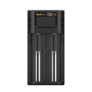 TEMU 2슬롯 고속 충전 배터리 충전기, 18650, 21700, 26650 배터리 지원, LCD 디스플레이, 실시간 배터리 잔량, 용량 감지 기능 (배터리 미포함)