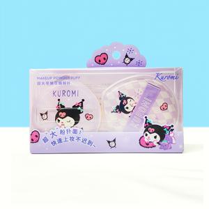 TEMU MINISO 산리오 캐릭터 오버사이즈 마시멜로우 소프트 쿠션 퍼프 (2개입 및 보관 케이스), 빠른 얼굴 커버를 위한 대형 사이즈, 산리오 테마 패턴 디테일, 메이크업 도구 컬렉션에 귀여운 분위기를 더하는 데 완벽 (2개입 및 보관 케이스)