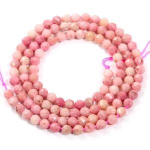 TEMU AAA 천연 다면체 로돈아이트 비즈, 3mm 루스 비즈, 주얼리, 목걸이, 팔찌, 귀걸이 제작용 | 공예 애호가 | 비즈 공예 애호가 | 주얼리 재료, 길이 38cm/15인치