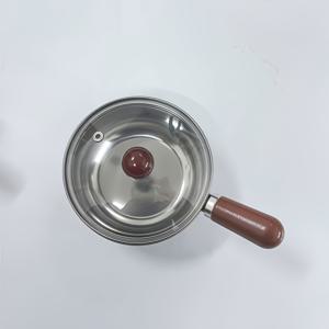 TEMU 나무 손잡이 스테인리스 스틸 미니 수프냄비, 아침 식사용 냄비, 우유팬, 소형 스튜냄비, 소스 만들기, 수프 및 우유 재열용, 우유, 수프, 오트밀, 캠핑 및 작은 주방에 적합