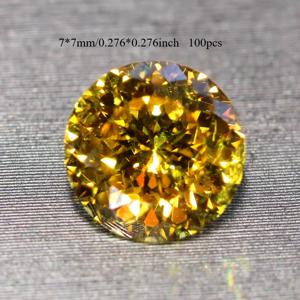 TEMU 100개 1.5CT 원형 황금색 새의 둥지 컷 합성 모이사나이트 - 정교한 컷 광택 있는 루스 인조 보석, 주얼리 제작, 목걸이, 반지, 발렌타인데이 선물, 졸업 기념품, 주얼리 펜던트, 로맨틱 선물용