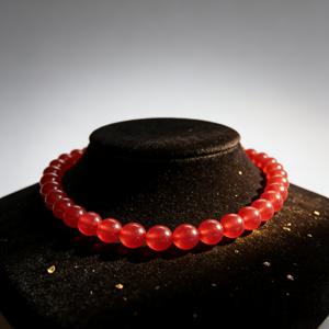 TEMU 고급 브라질산 레드 마노 목걸이, 7A+ 라운드 비즈 초커 8mm/10mm/12mm, 여성용 띠별 연도 축복 주얼리, 또는 베스트 프렌드를 위한 선물
