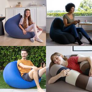 [요기보] 1인용 원형 대형 빈백/1인 독서 서재 의자/패브릭 소파/바디필로우/롱쿠션 모음