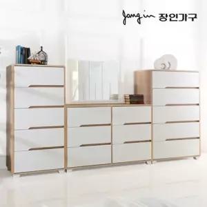 장인가구 시클리 화이트 화장대풀세트 2600
