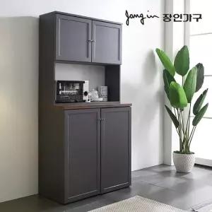 장인가구 쉐프 그레이 800 주방수납장 상부장세트