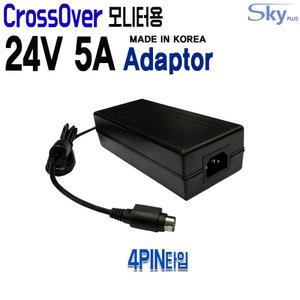 24V 5A CrossOVER 크로스오버 27Q LED/27TLED-P/27QHD IPS LED 모니터용 4핀 국산 아답터