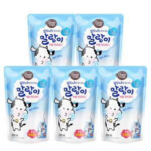 말랑이 버블 핸드워시 화이트우유 리필 250ml 5개