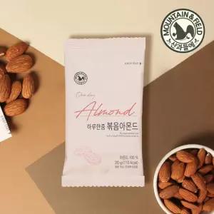 [산과들에] 25년산 하루한줌 볶음아몬드 20g x60봉 (한봉견과)