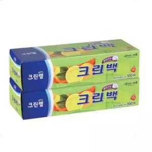 크린랩 크린백 일회용 비닐 위생백 30 x 45 x 100매 대형 x 2개