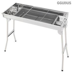 꾸버스 접이식 스텐 바베큐그릴 포터블 XL 베이직 캠핑 펜션 숯불 직화 BBQ 화로
