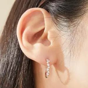 도로시 14k 밀키 큐링 링귀걸이