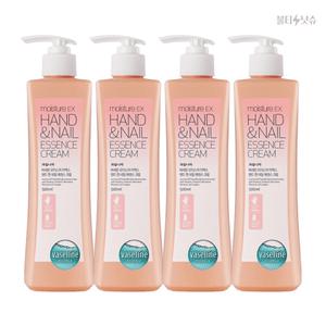 바세린 모이스처 이엑스 핸드앤네일 에센스 핸드크림 500ml 4개