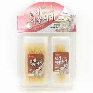 보성 치간칫솔형 날개 이쑤시개 대형 (금첨가) 5개