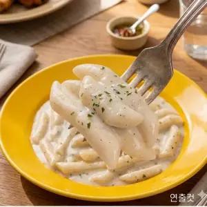 쿡생 크림떡볶이 600g(2회분) 밀키트 간식 야식 분식
