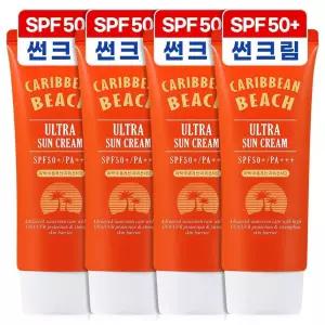 [정가 20,900원] 캐리비안비치 울트라 선크림 썬크림 자외선차단제 60ml 4개 SPF