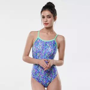 티에스나인 여자 실내 수영복 탄탄이 원피스 강습용 스윔웨어 네온아트 멀티