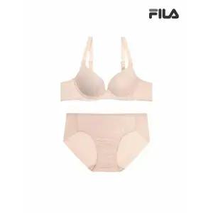 [하프클럽/휠라 언더웨어]에센셜 베이직 스킨 브라 팬티 세트 (FI4BAF1644FSKN_